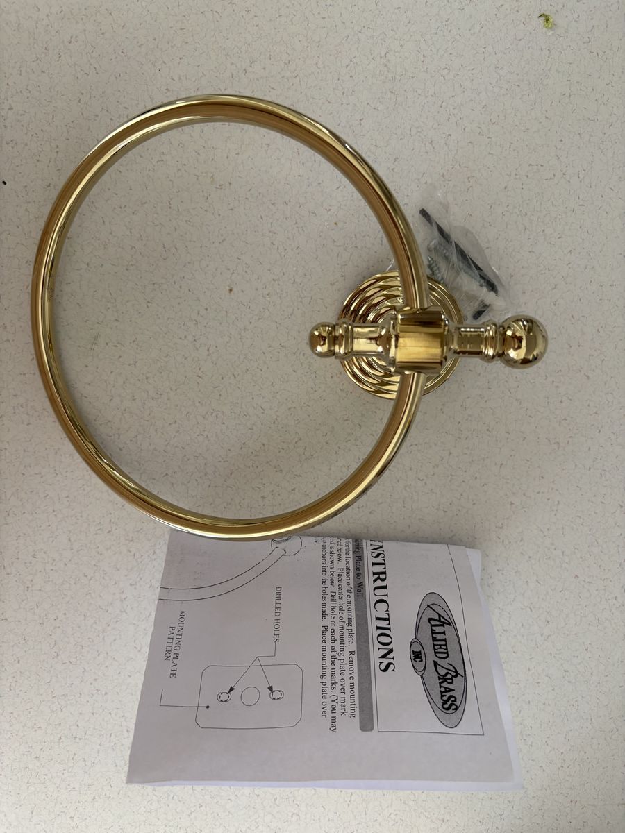 Solid Brass Bathroom Towel Ring