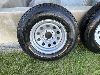 trailer wheel rim and tire 14 x 6 205 75 14