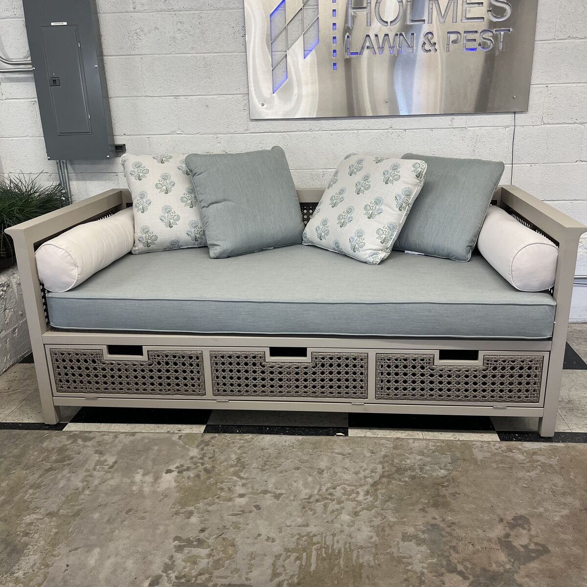 COSTCO AGIO OUTDOOR PATIO SOFA COUCH W/ STORAGE!!