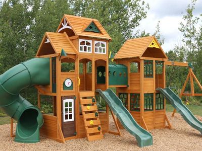 KidKraft Paramount Wooden Playset - New in Boxes - Multiple Slides & Swings