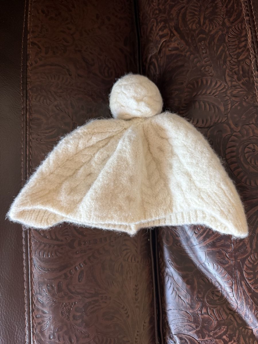 Vintage European winter baby hat handmade newborn