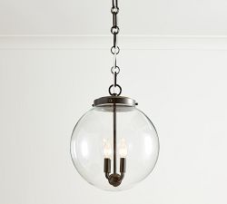 Pottery Barn Anthony Recycled Glass Globe Pendant (14")