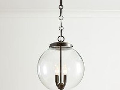 Pottery Barn Anthony Recycled Glass Globe Pendant (14")