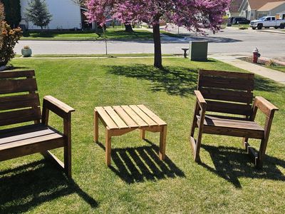 Handcrafted custo yard furniture