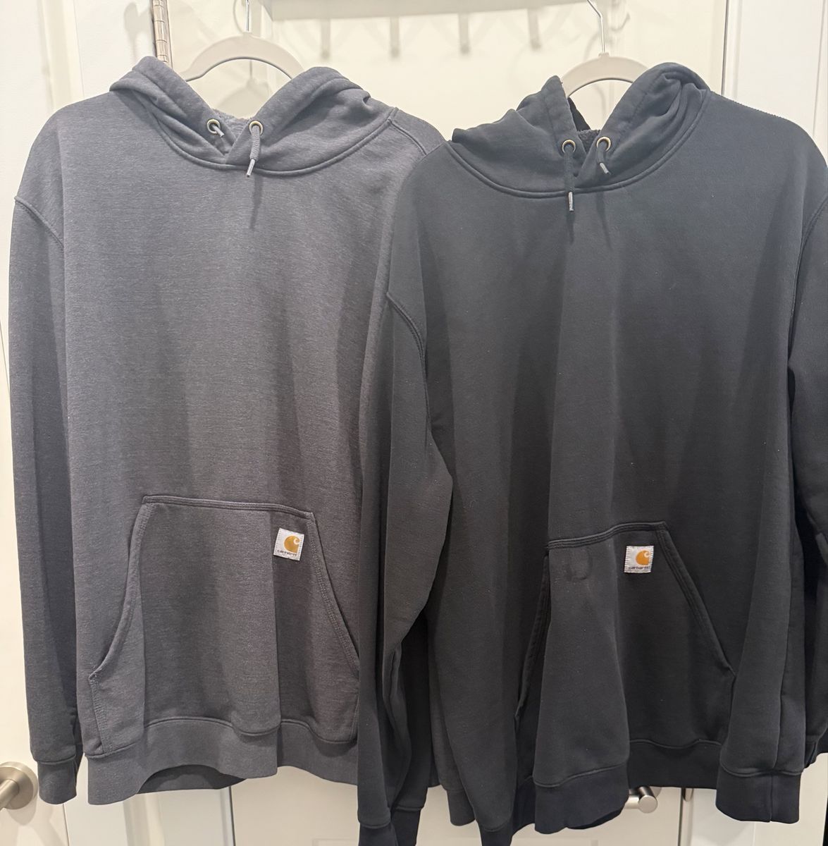 2 / Carhartt Men's Midweight Hooded Sweatshirts / Black & Charcoal Gray Size XLL