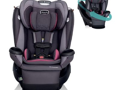 🩷2033 Evenflo Revolve360 Extend Convertible Car Seat Rotating Swivel Revolving Rear Forward Facing