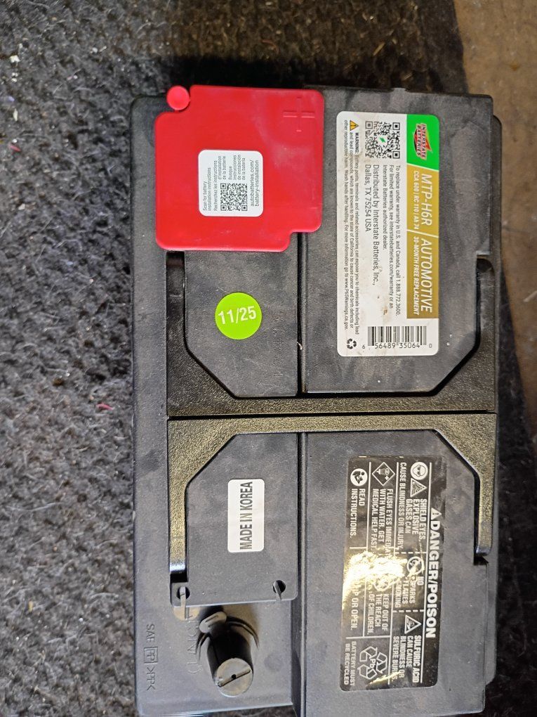Interstate MTP-H6R Gold Car Battery - CCA 600, 30-Month Free Replacement, Made in Korea