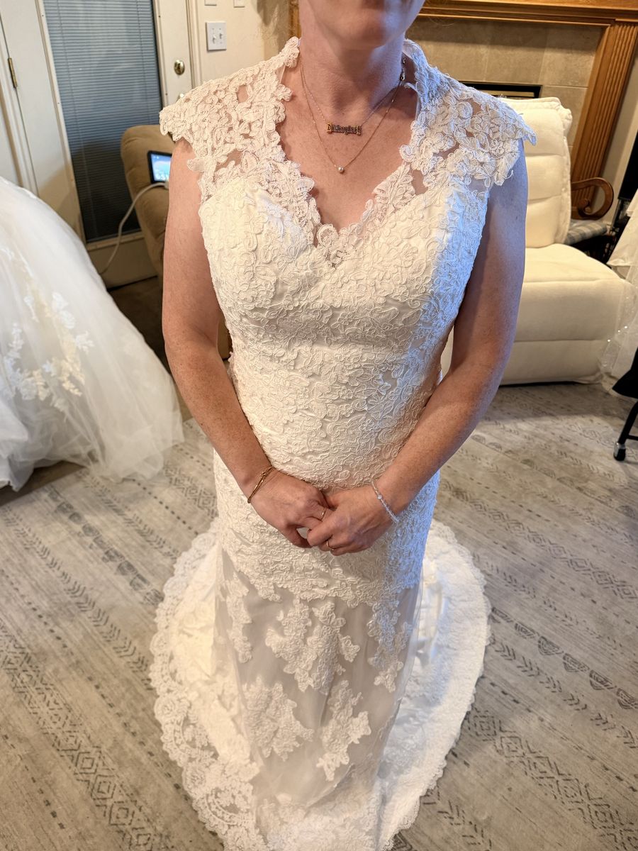 Stunning Lace Mermaid Wedding Dress with Train