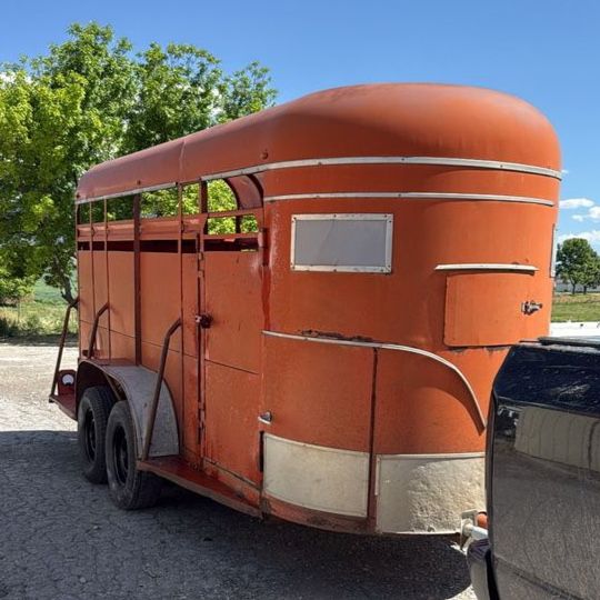 Orange 4-Horse Bumper Pull Trailer - Well-Used, Ready for Work