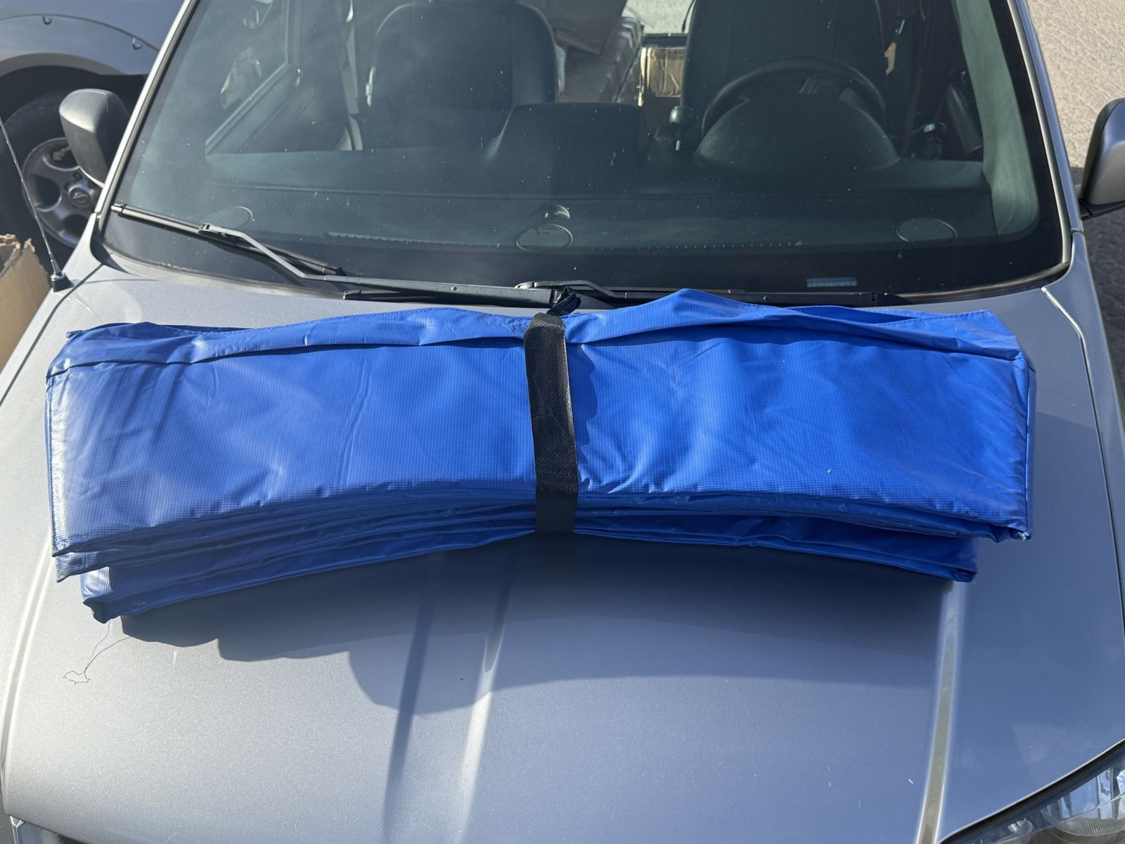 Blue Trampoline Safety Pad Spring Cover - Durable Replacement for Round Trampolines 15ft