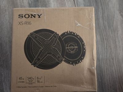 NEW SONY XS-R16 Speaker Pair 3-Way 45W RMS Car Component Speakers 6.5 In 45W RMS