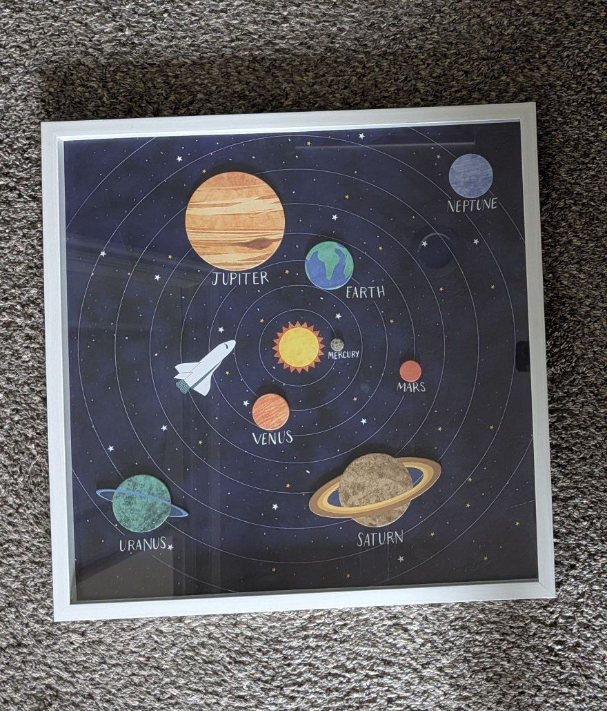 3D Space Planet Wall Decor