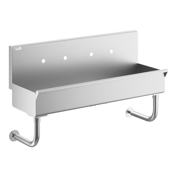 REGENCY Wall Mounted 2 Faucet Hand Sink 48”x17.5” Stainless Steel 600HSMS1848