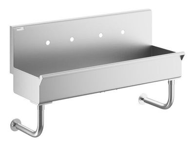 REGENCY Wall Mounted 2 Faucet Hand Sink 48”x17.5” Stainless Steel 600HSMS1848