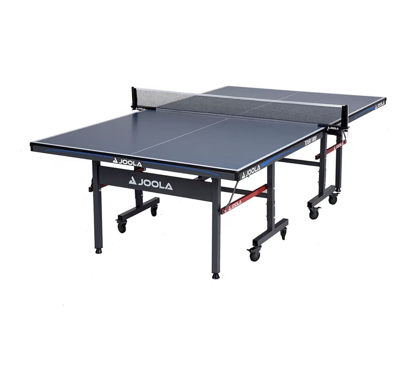 New JOOLA 1800 Tour Indoor Ping Pong Table with Quick Clamp Table Tennis Net - 10 Minute Assembly