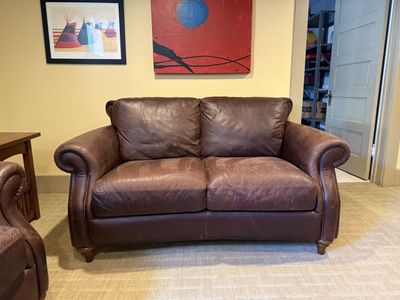 Leather Love Seat