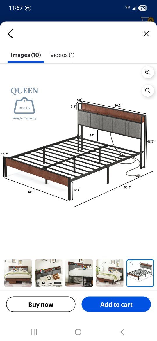 Queen bed frame