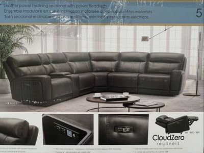 6 piece Leather Sectional