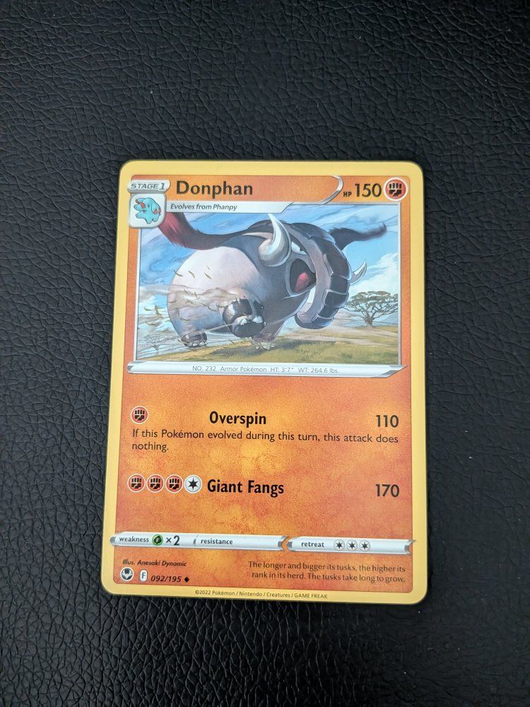 Pokémon TCG Donphan 092/195 Silver Tempest Card
