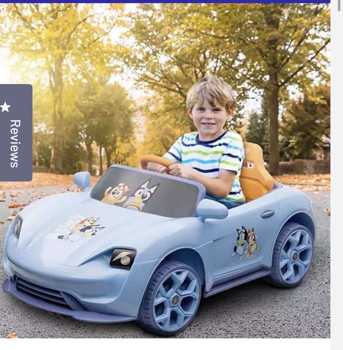 Bluey 12 volt Battery Convertible Car