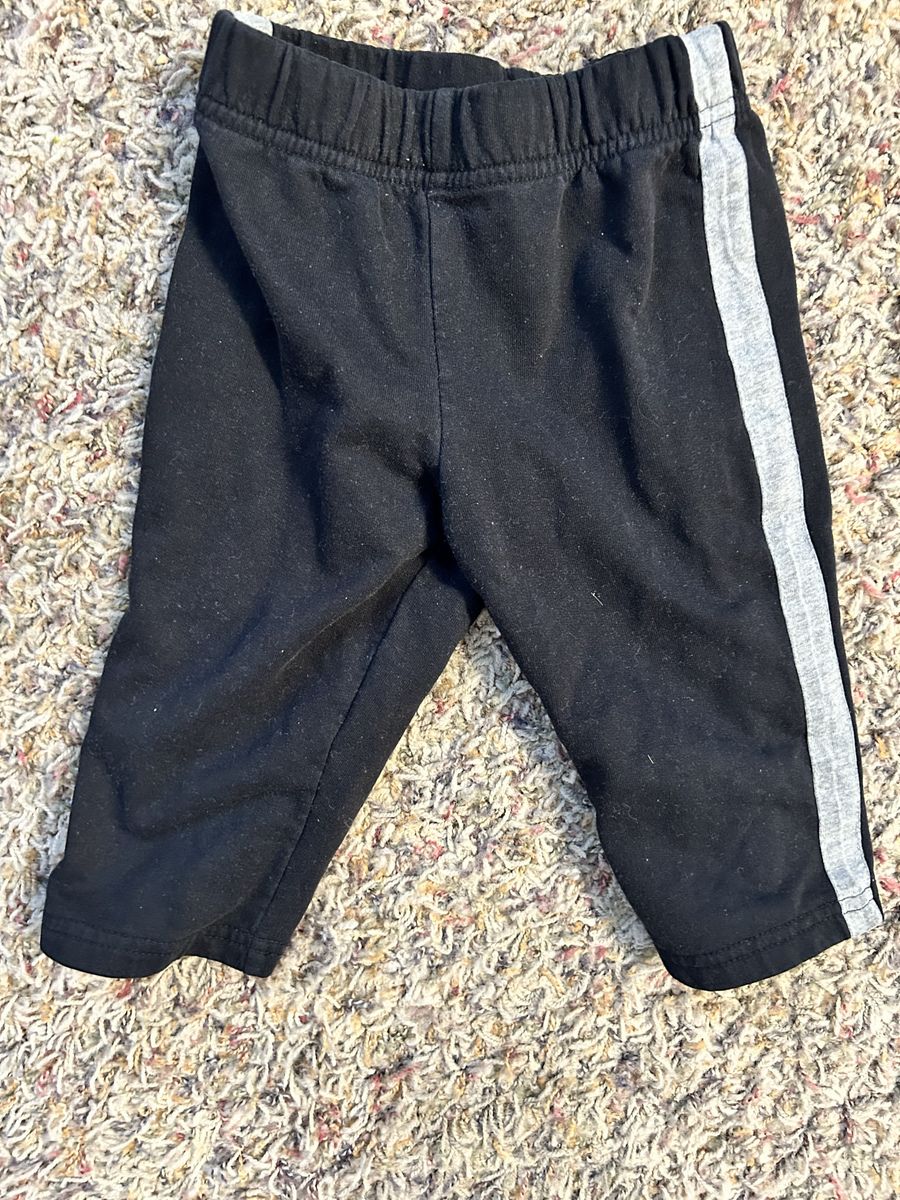 Disney Pixar Cars Baby Boys Black Sweatpants Size 18M with Side Stripe