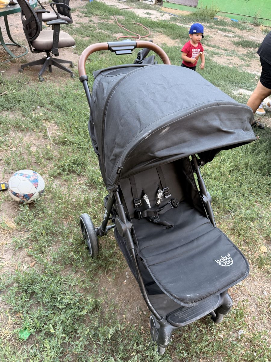 Baby Joy Folding Single Baby Stroller with Canopy - Black