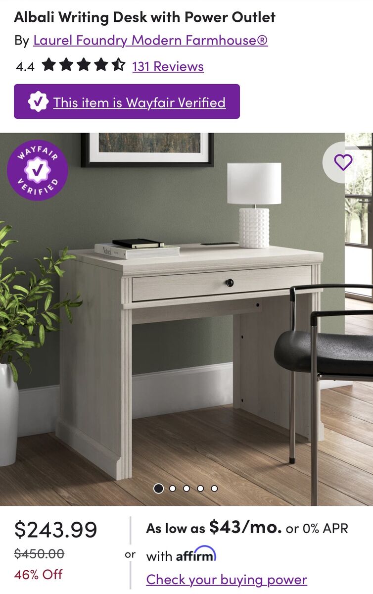 Pair of two 35” desks or nightstands