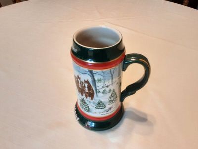 Vintage 1991 Budweiser Holiday Stein