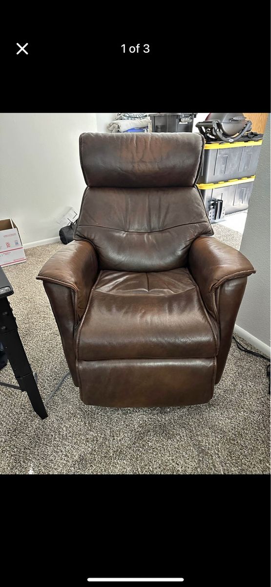 IMG Norway Genuine Leather Power Recliner