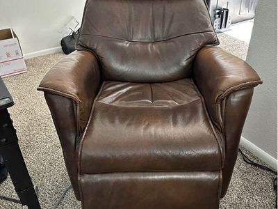 IMG Norway Genuine Leather Power Recliner