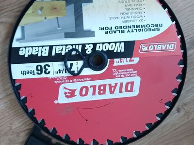 NEW Diablo 7-1/4" 36T Wood & Metal Carbide Circular Saw Blade (D0736GPA)