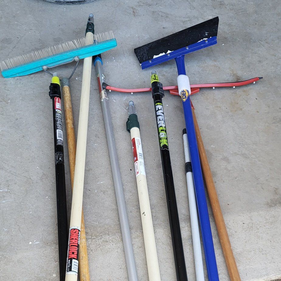 Extension poles, Floor Scraper, ect..