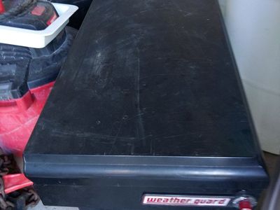 Weather Guard Black Truck Bed Tool Box - Long, Secure Storage
