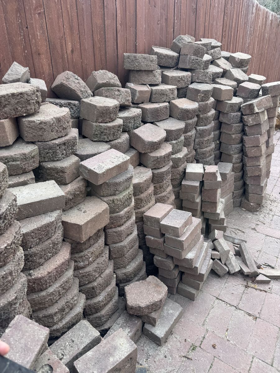 Paver bricks and wall