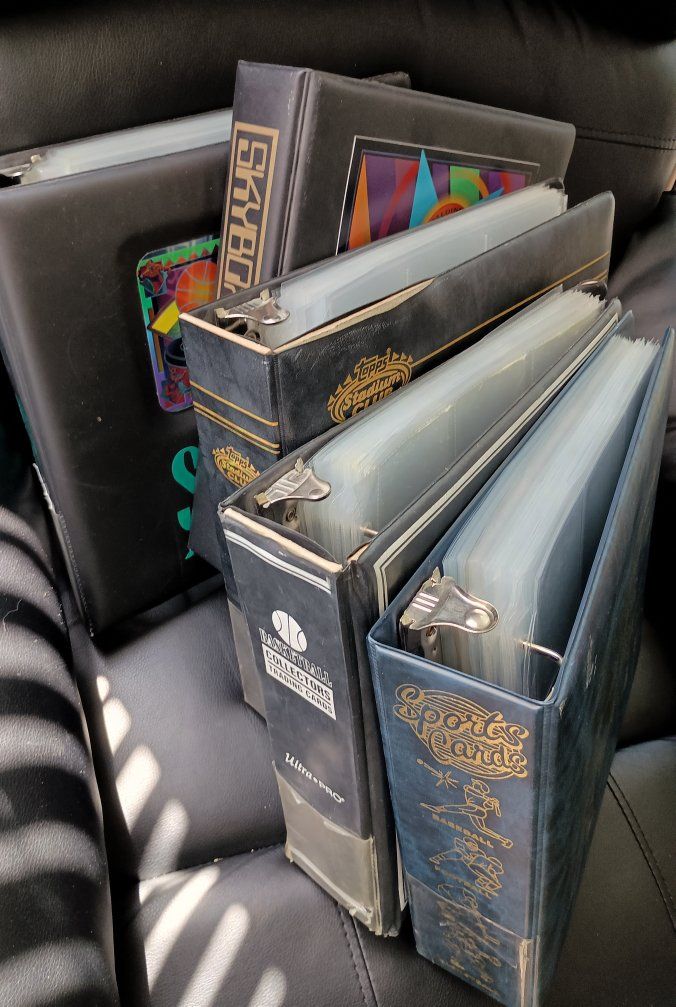 5 Sports Card Binders w/sleeves