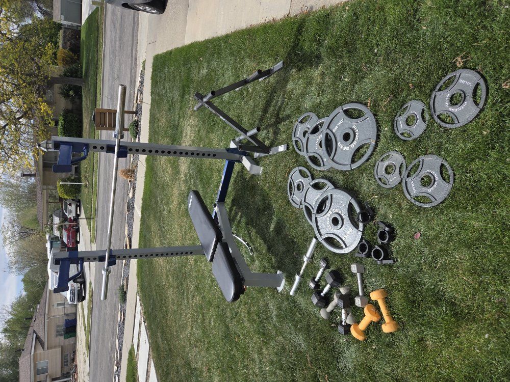 Fitness Gear Pro Weight Bench & Squat Rack W/Weigh