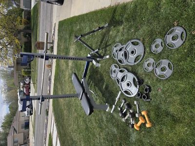 Fitness Gear Pro Weight Bench & Squat Rack W/Weigh