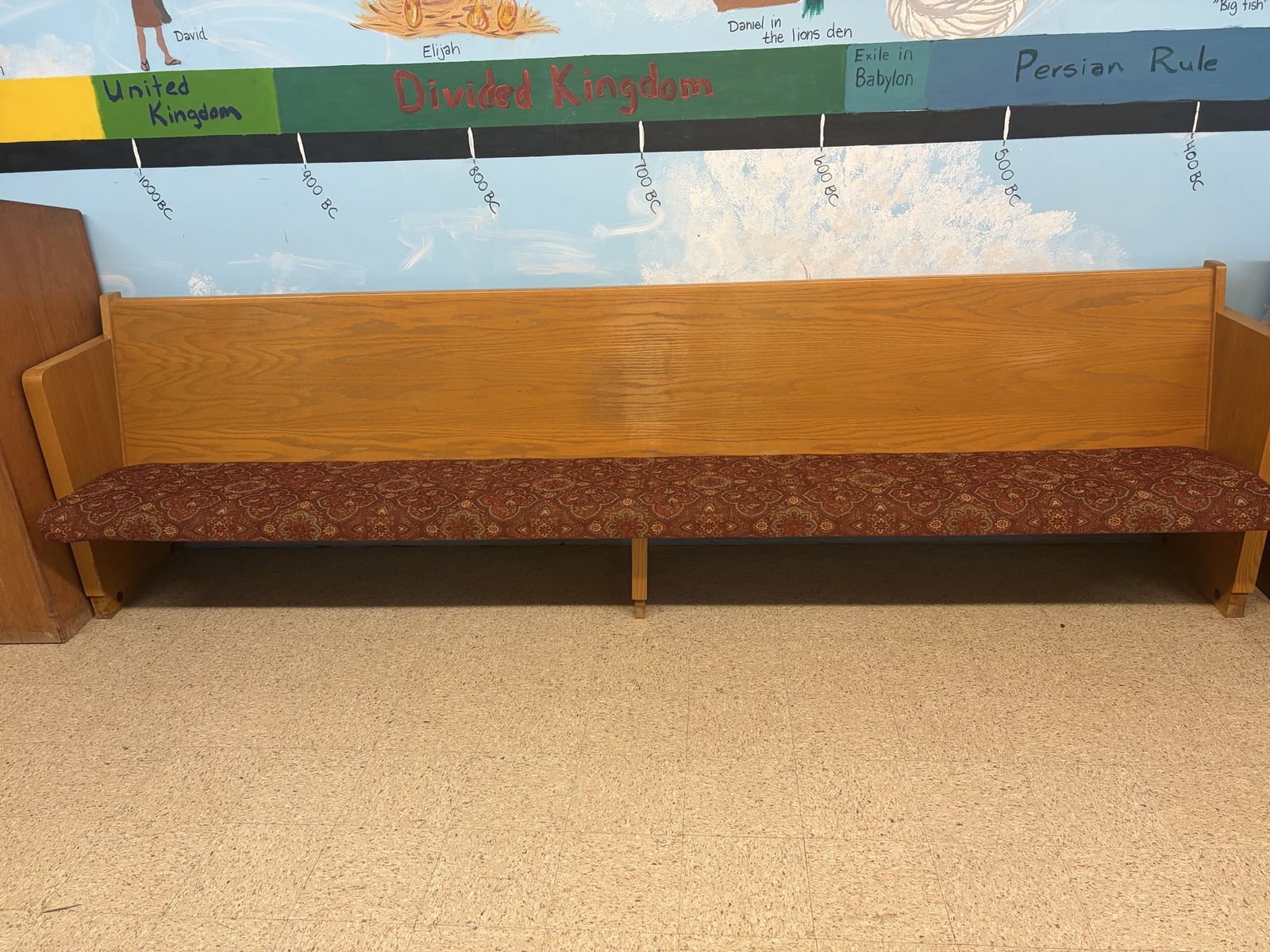 Pew Benches 105 inches long, 3 ea