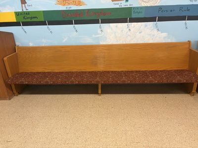 Pew Benches 105 inches long, 3 ea