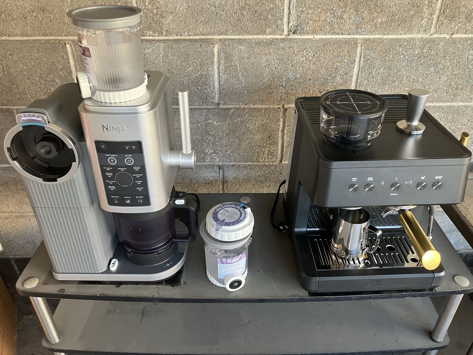 Ninja ice cream machine and espresso machine