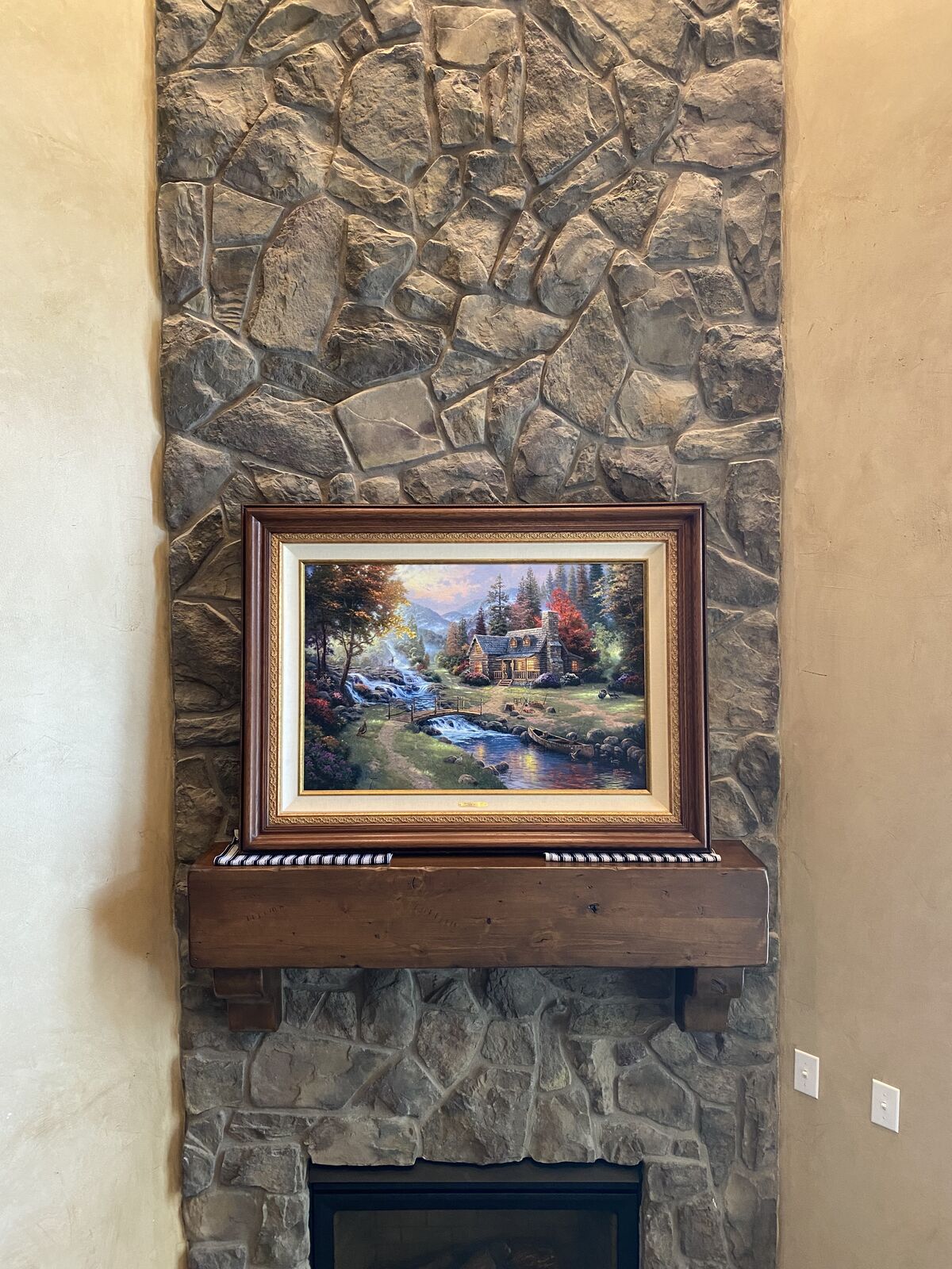 Thomas Kinkade Mountain Paradise-Mountain Retreats II - Framed Limited Edition Canvas  Size 24 X 36 Signed and Numbered