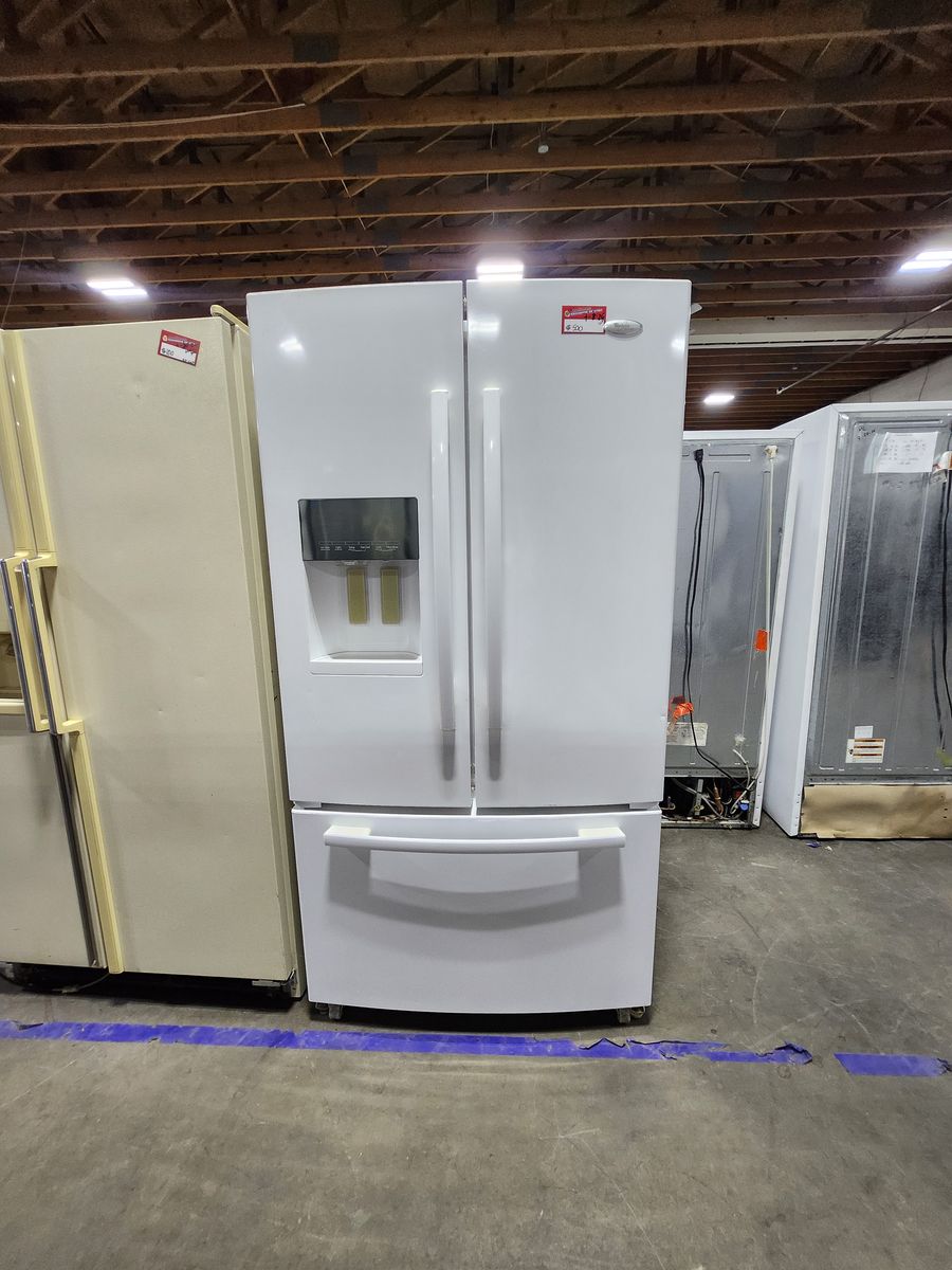 Whirlpool White French Door Refrigerator W-Warranty
