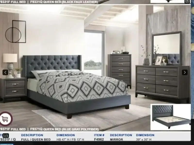 NEW Queen 7 PIECE BEDROOM SET -NEW IN BOX