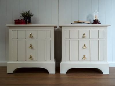 Beautiful White Nightstand Set