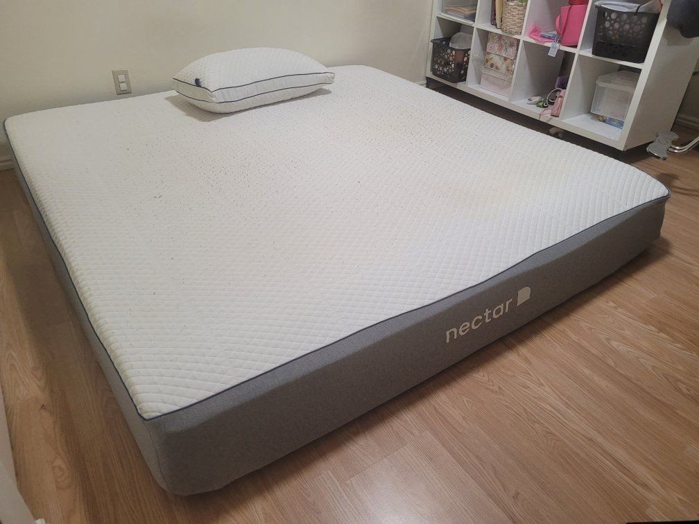 Nectar king size mattress and steel frame