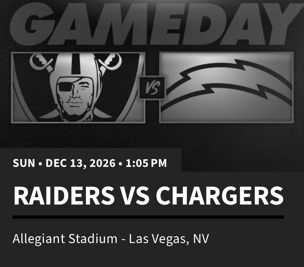 Raiders vs Chargers