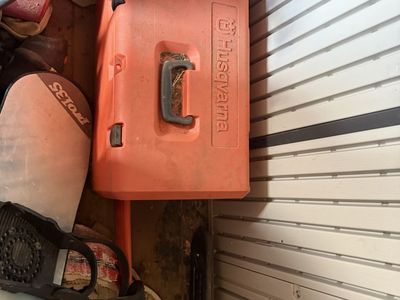 Husqvarna Chainsaw Carrying Case Orange Hard Plastic Storage Box