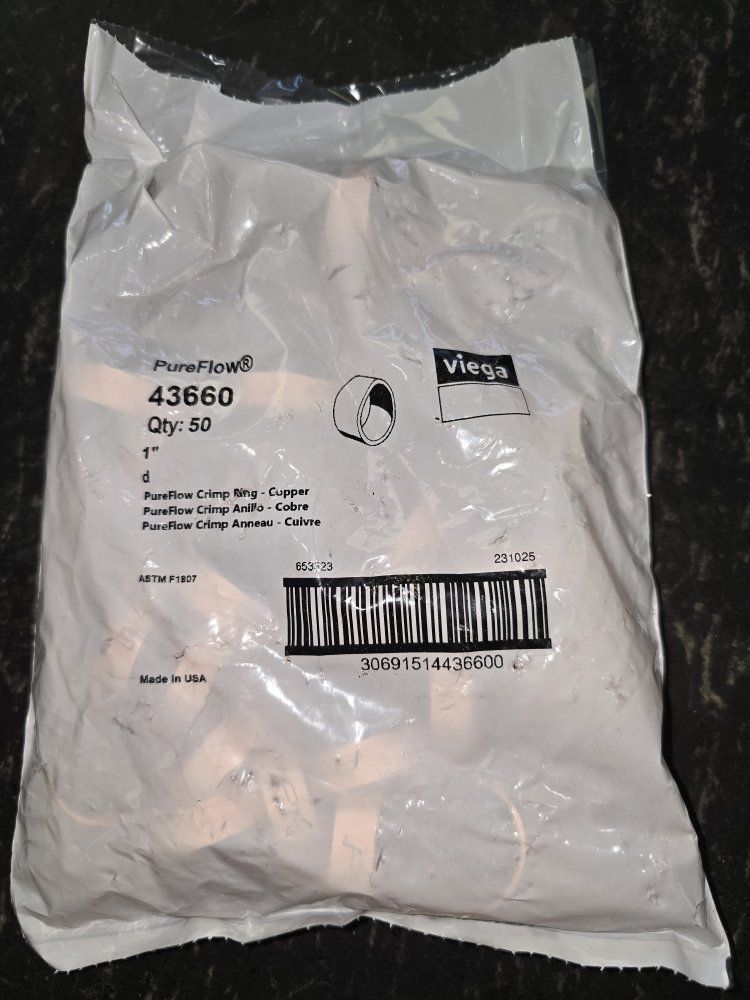 Viega 43660 1" crimp rings