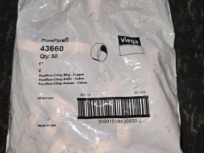Viega 43660 1" crimp rings