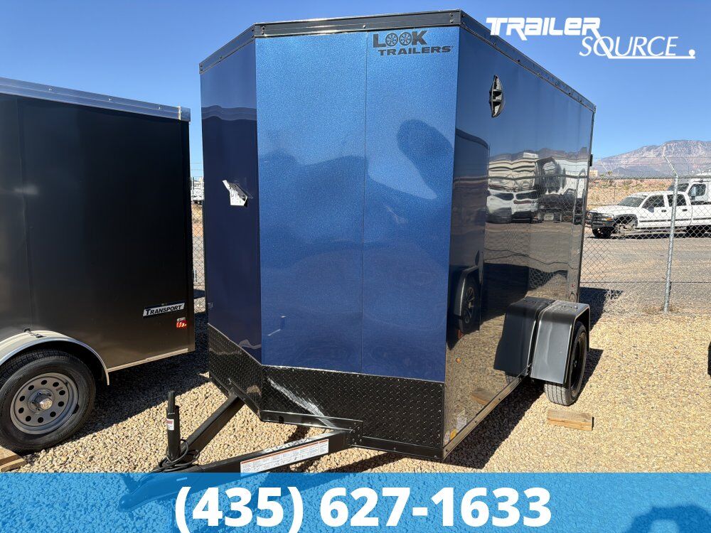 6x10 Look ST DLX Enclosed Cargo Trailer - 6'6" Interior - 3.5K GVWR 16" Cross Member Upgrade, Black Out Package